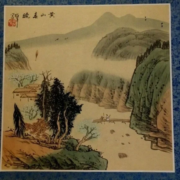 PAGODA N LANDSCAPE 18th-19th Century Chinese on Silk